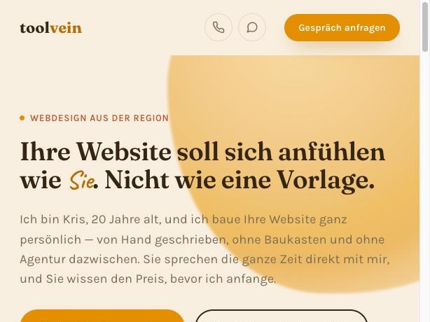 Design-Beispiel: warm und persönlich