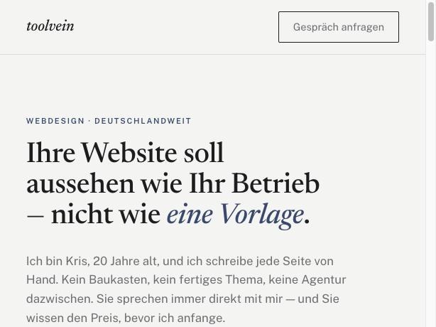 Design-Beispiel: ruhig und reduziert