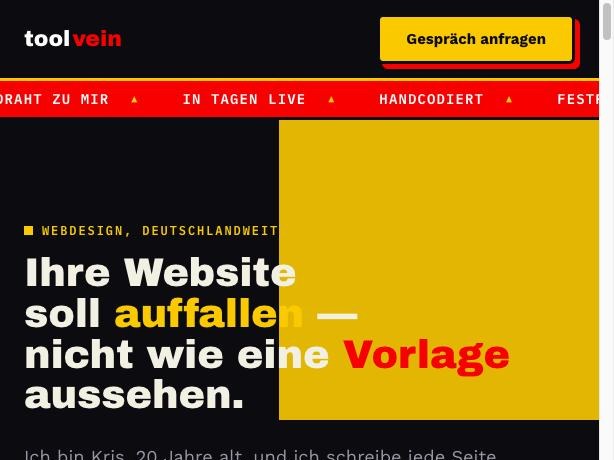 Design-Beispiel: übertrieben und laut
